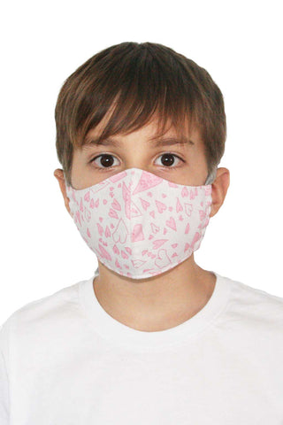 Cabin Measures - Children's and Adults' Hearts Cotton Cloth Facemask