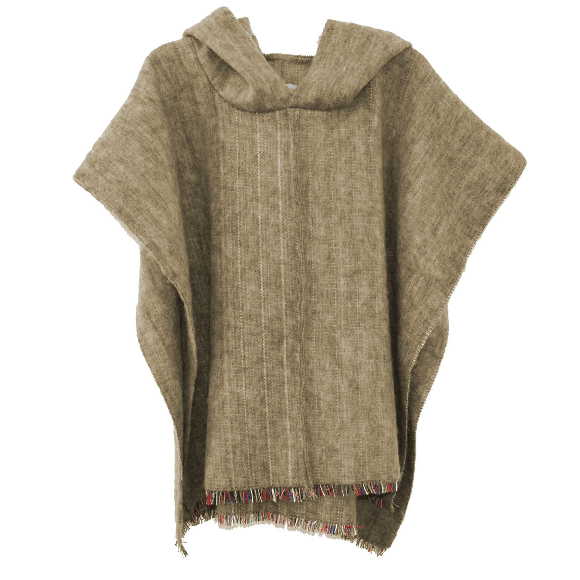 Cabin Measures - Alpaca Wool Poncho with Hood in Camel