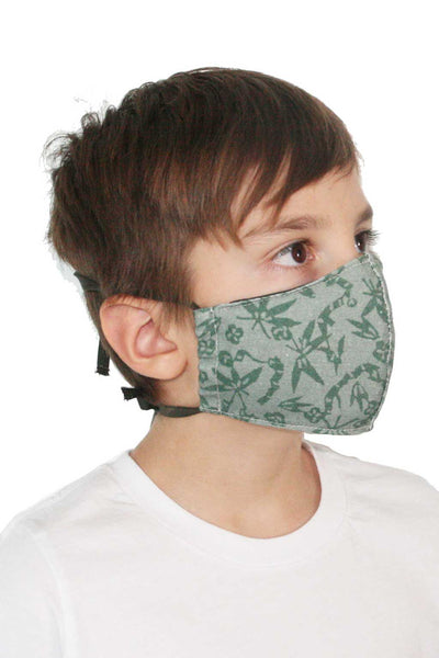 Children's and Adults' Camo Lotus Cotton Cloth Facemask