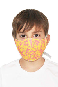 Children's and Adults' Yellow Lotus Cotton Cloth Facemask