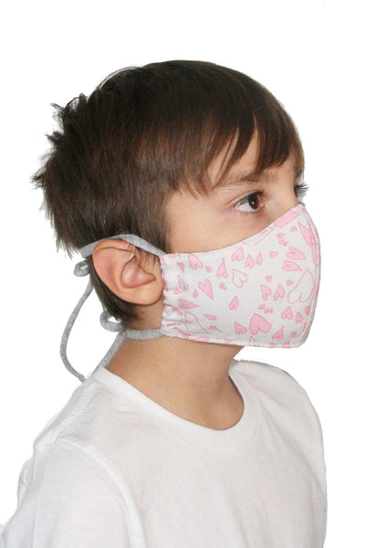 Children's and Adults' Hearts Cotton Cloth Facemask